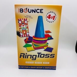 Bounce Ring Toss Games for Kids 4 in 1 Outdoor Carnival Games Field Park Camp